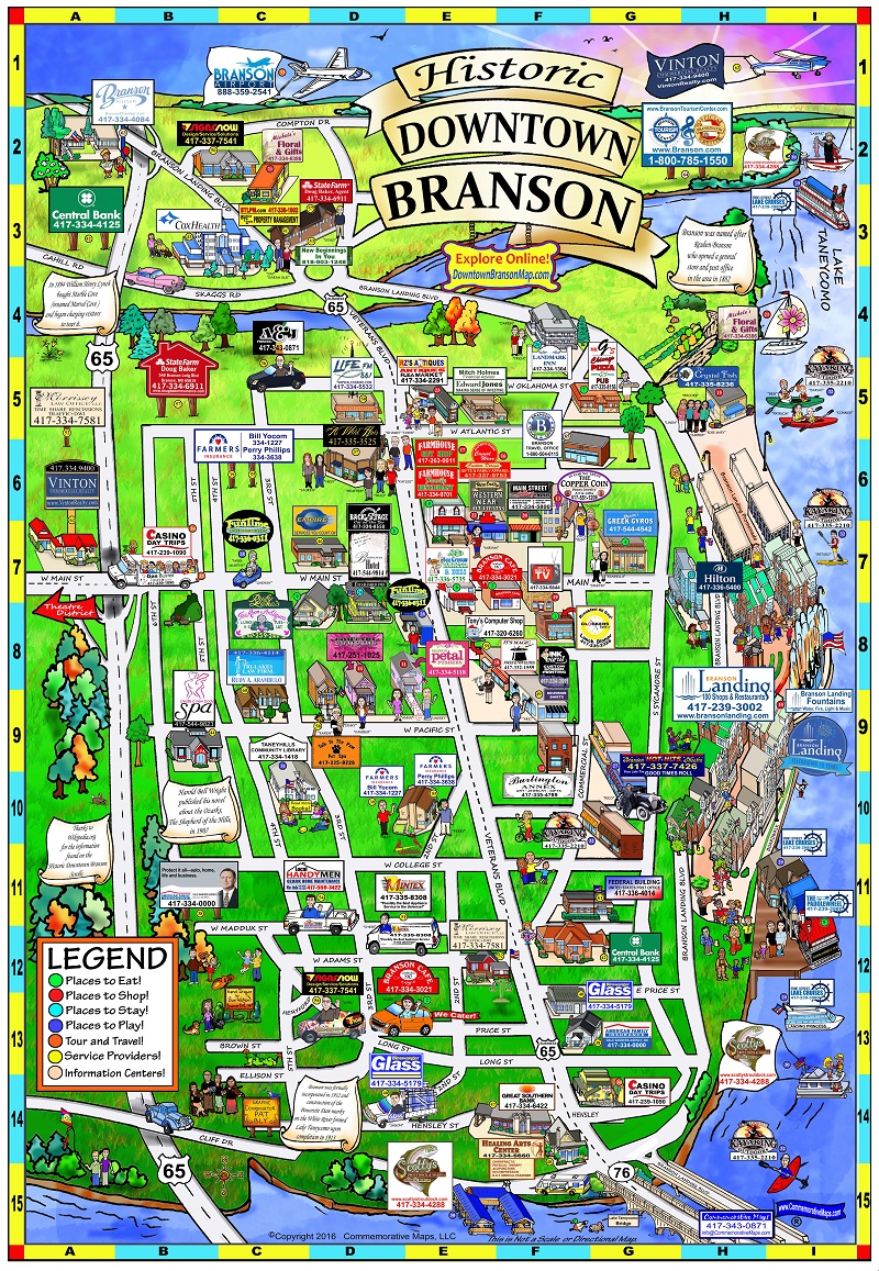 Branson Missouri Casinos Map Tourist Map Of English   Downtownbransonmap.com Noflashmap 